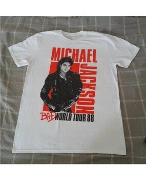 Michael Jackson Bad World Tour 1988 Vintage Graphic T-Shirt